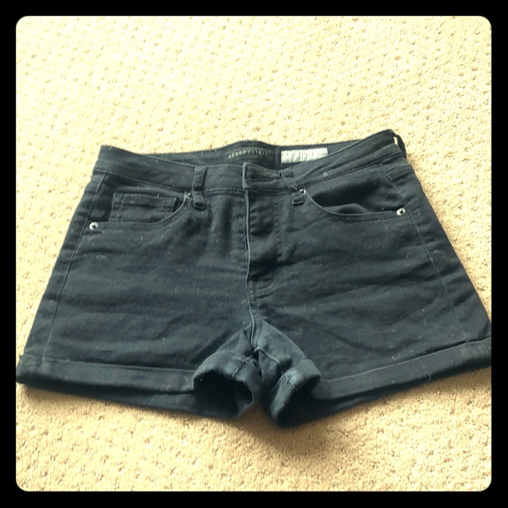 black shorts